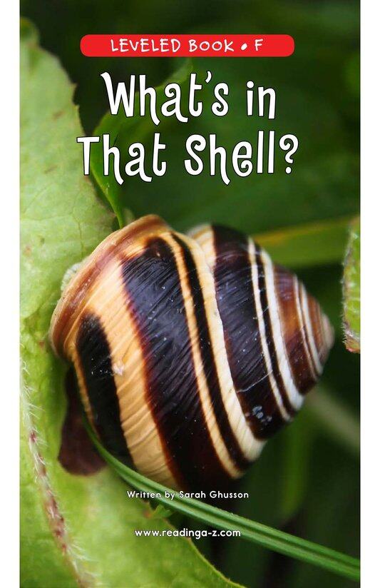 What's In That Shell绘本故事第2页