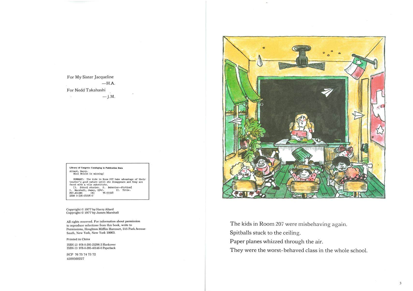 Miss Nelson is Missing绘本故事第3页