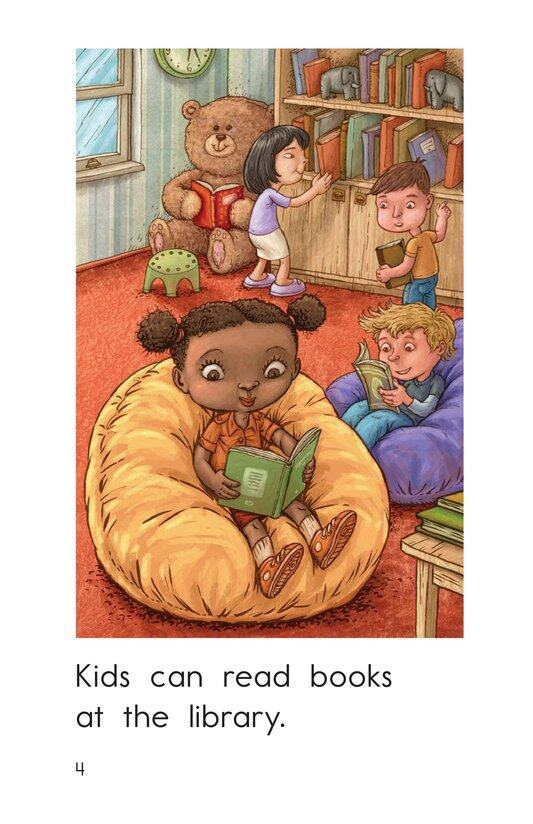 At the Library绘本故事第4页