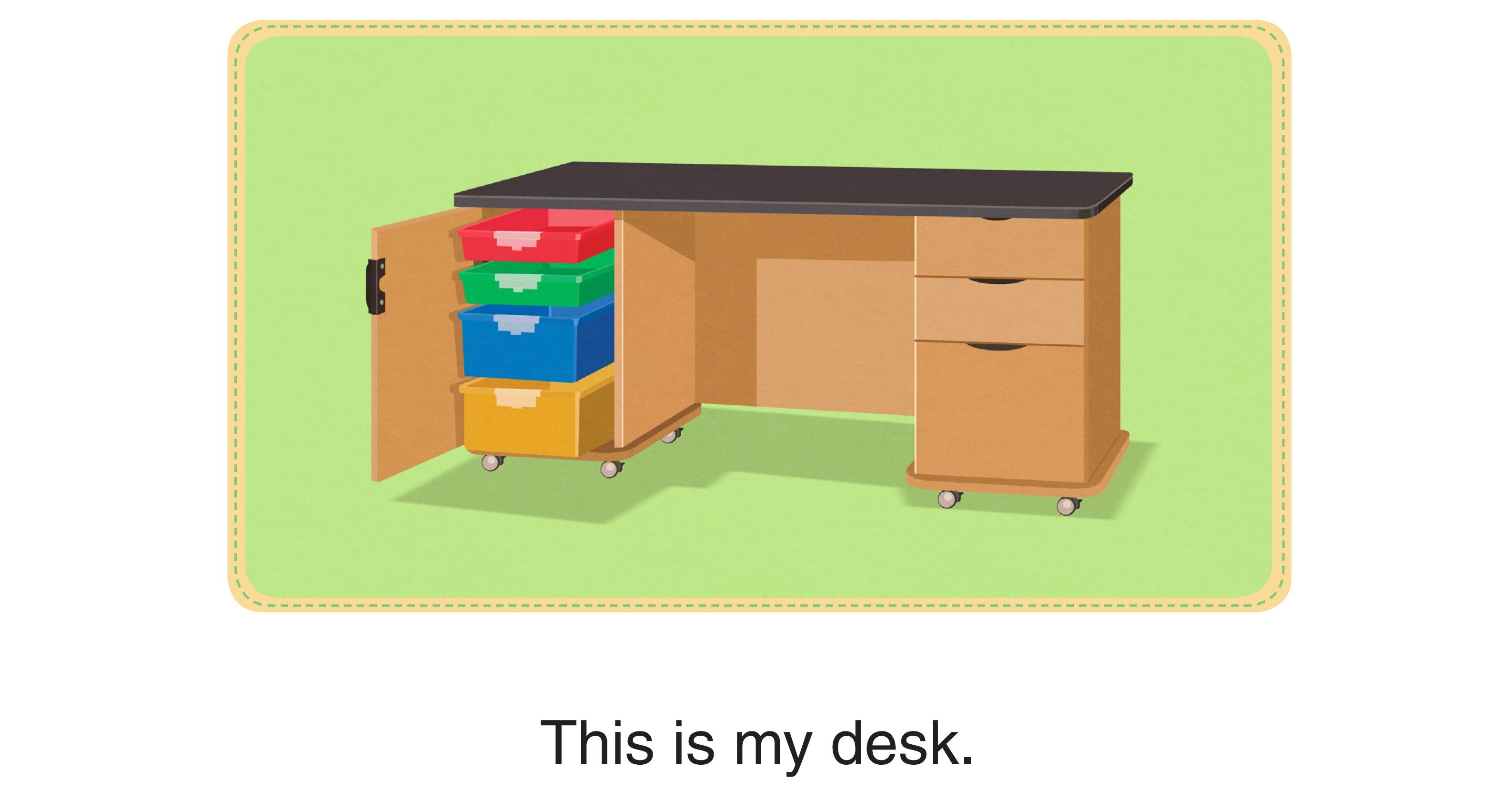 Who Am I -This Is My Desk绘本故事第2页