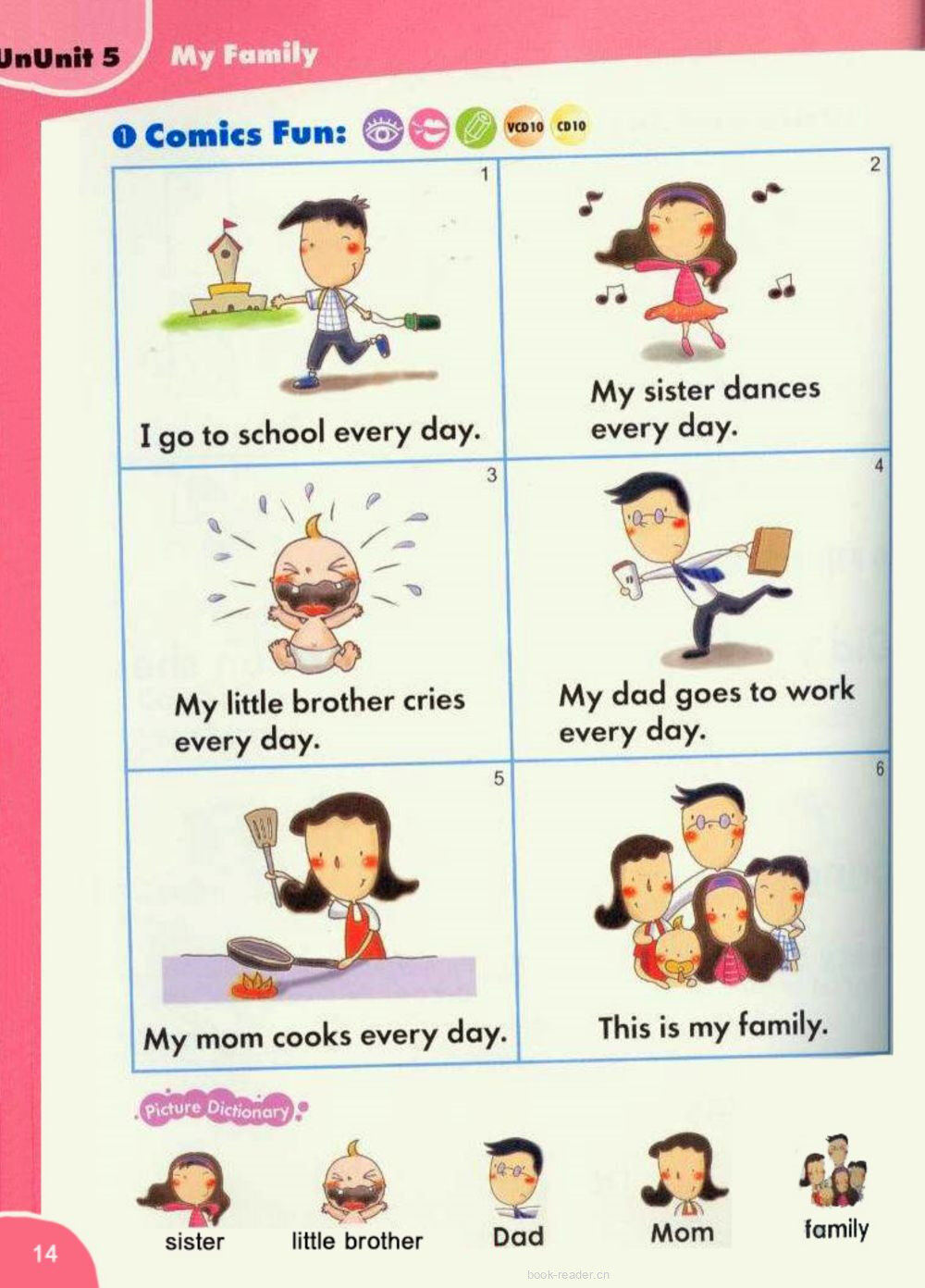 5 My Family绘本故事第2页