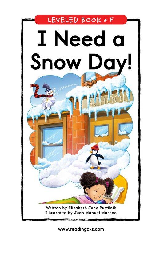 I Need a Snow Day!绘本故事第2页