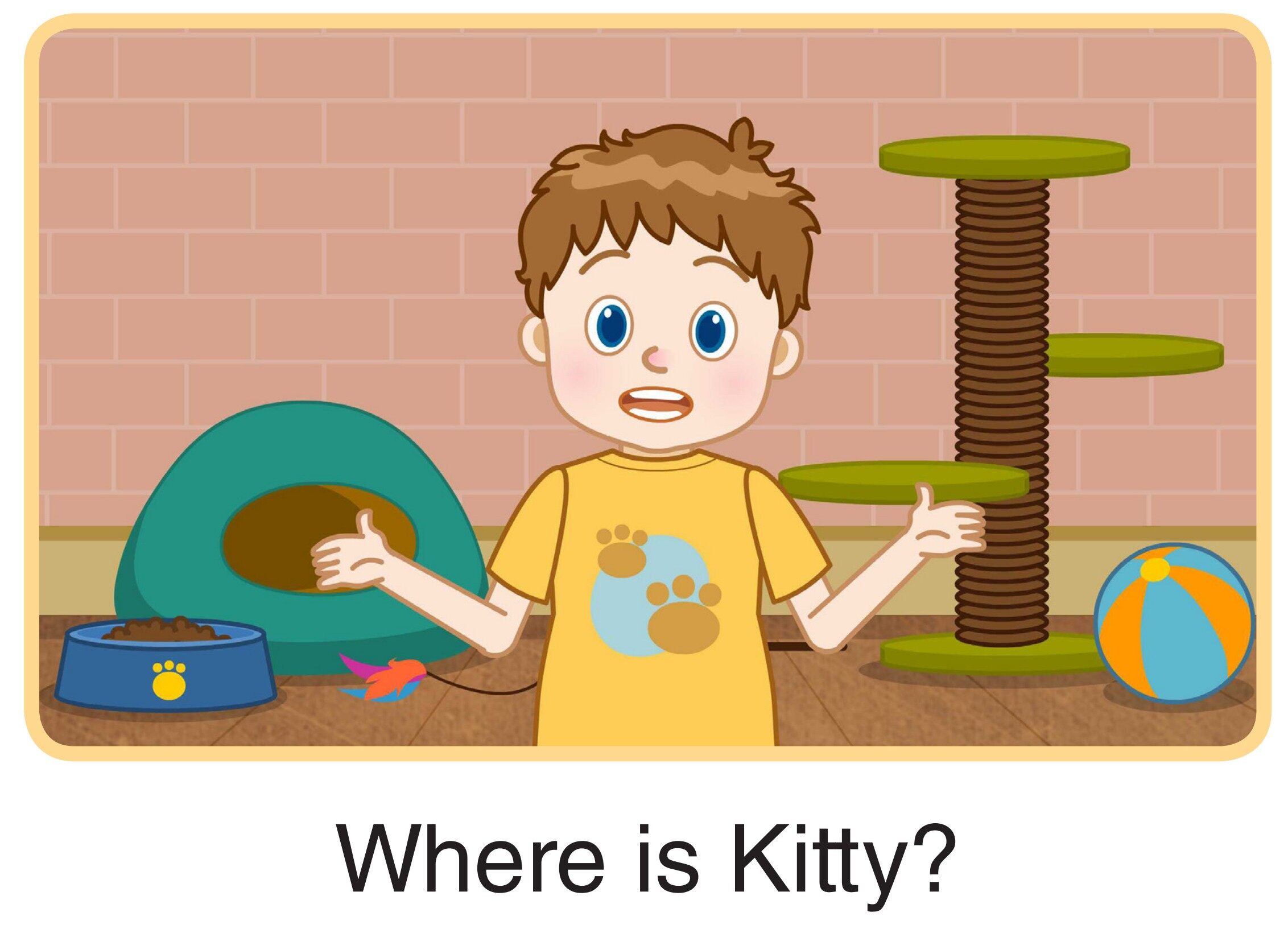 Where is Kitty?绘本故事第3页