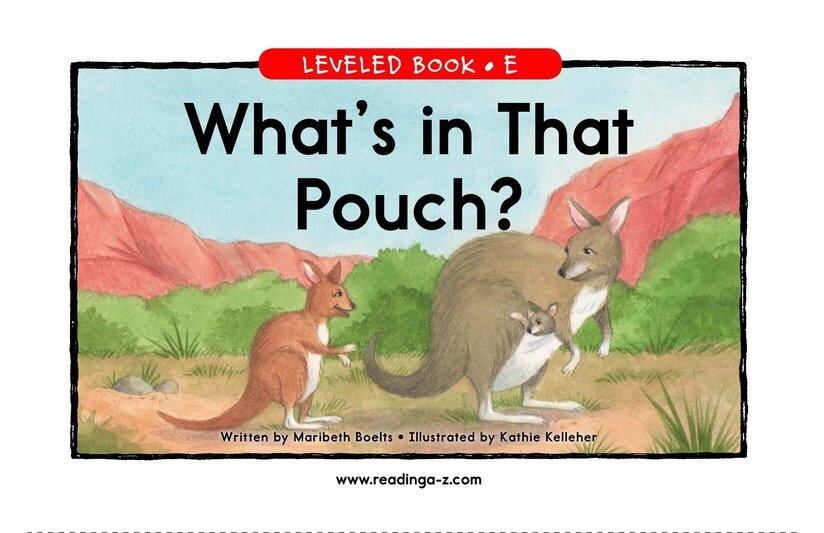 What's In That Pouch绘本故事第2页