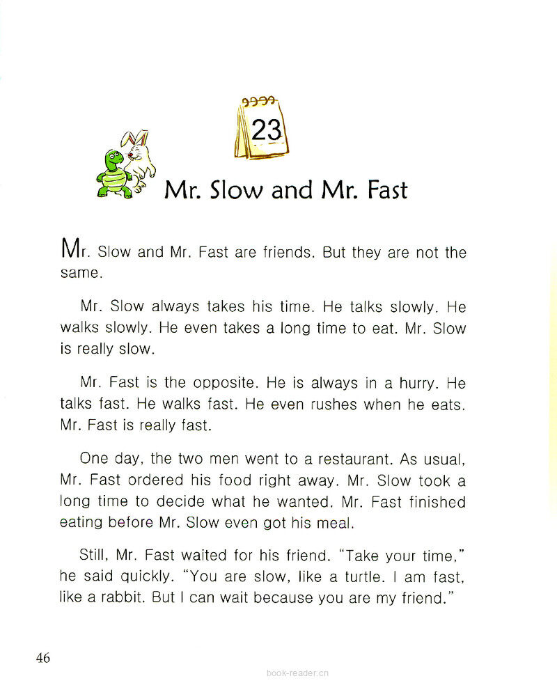 Mr. Slowand Mr. Fast绘本故事第2页