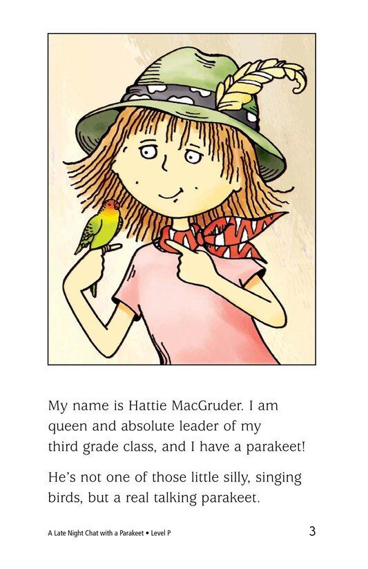 A Late Night Chat with a Parakeet绘本故事第3页