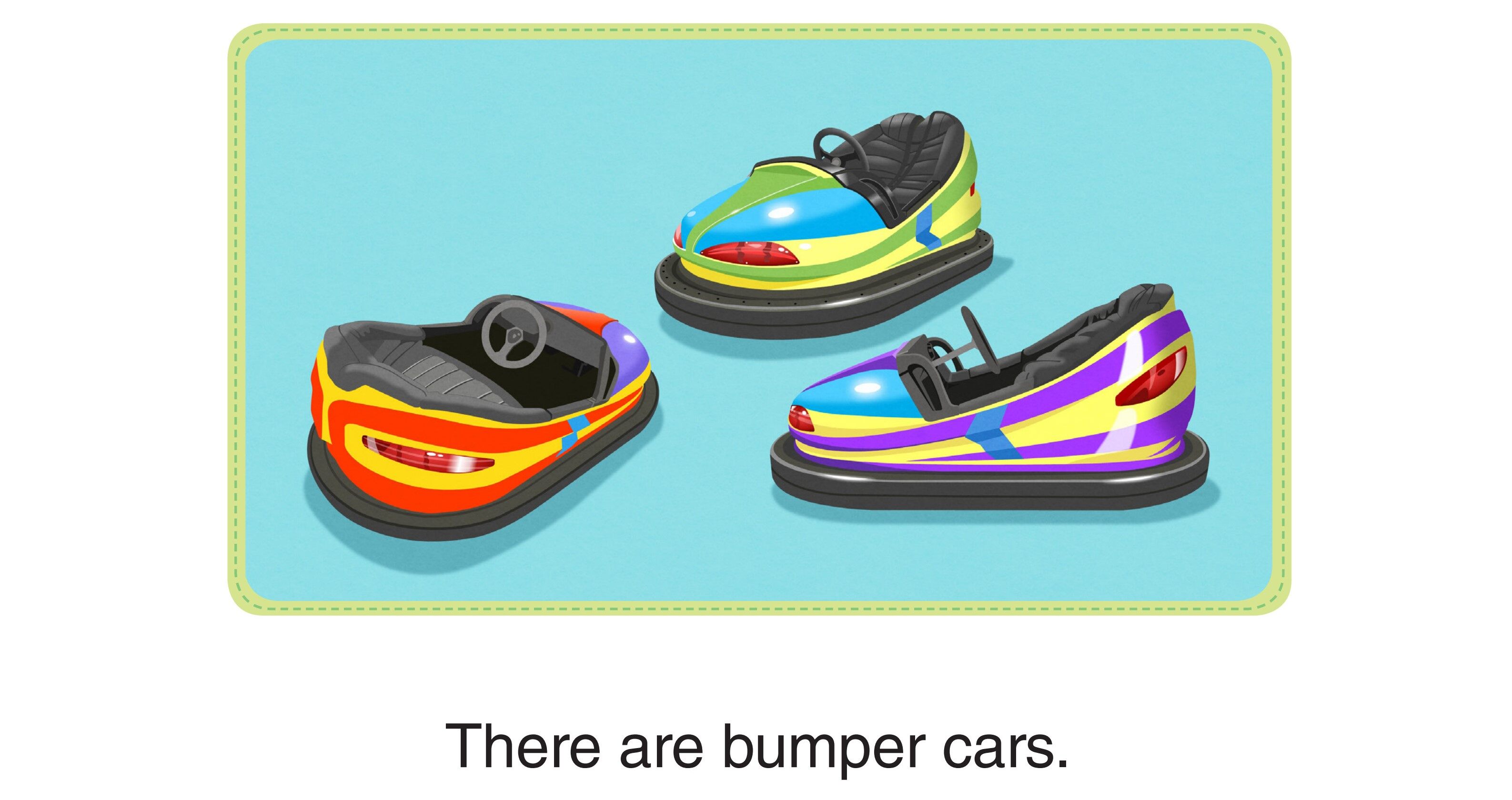 There Are Bumper Cars绘本故事第2页