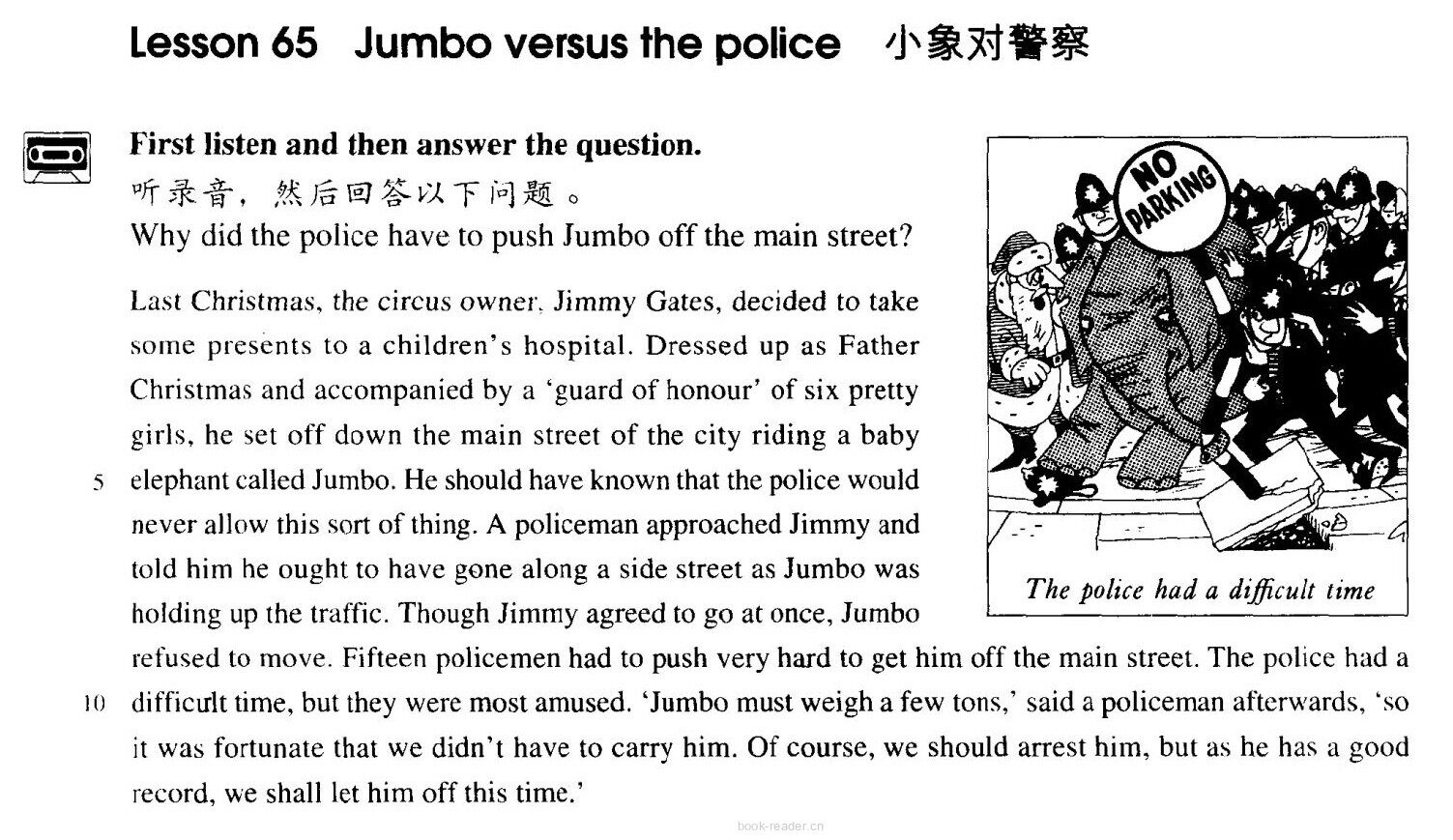 65 Jumbo versus the police绘本故事第2页