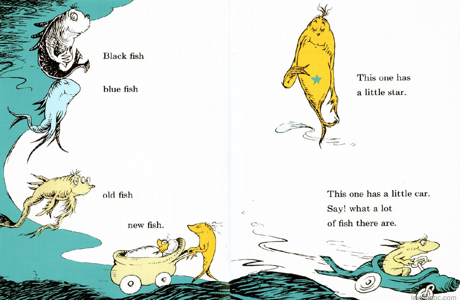 (23周)One Fish Two Fish Red Fish Blue Fish绘本故事第4页