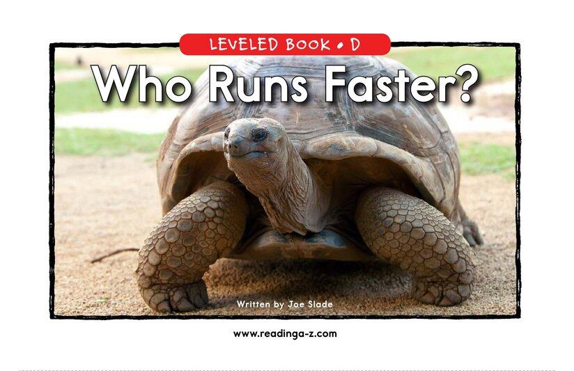 Who Runs Faster绘本故事第2页