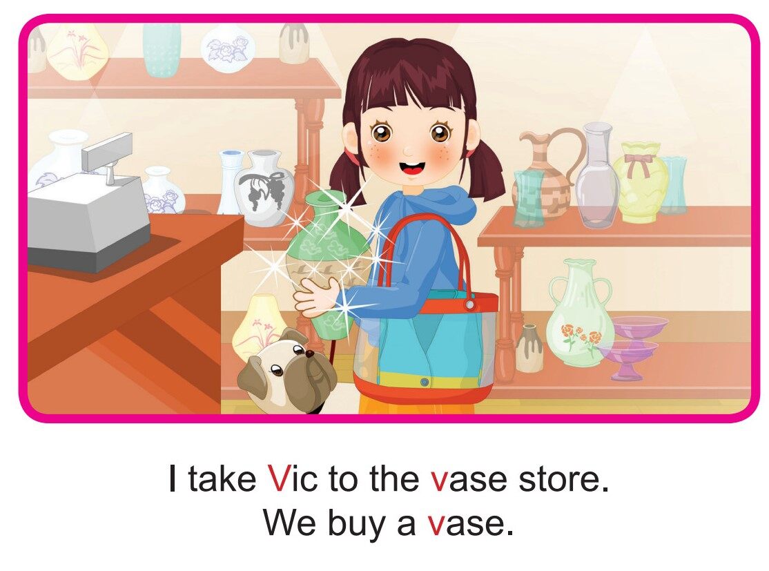 'V' words -  Vic Visits the Village绘本故事第4页