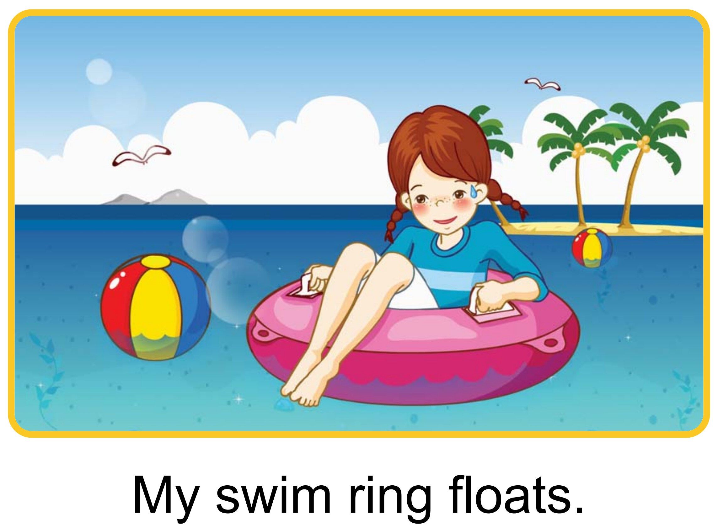 At the Beach绘本故事第4页