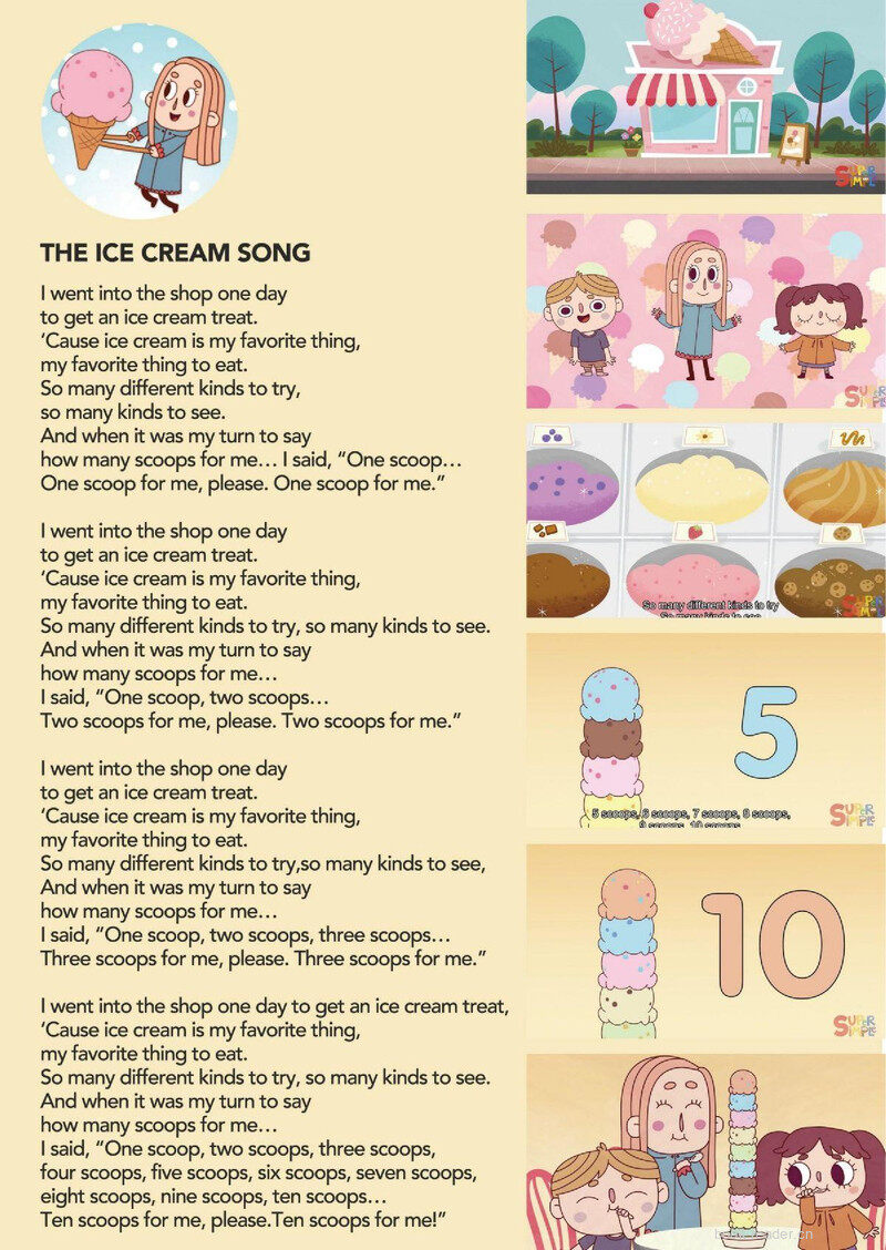 The Ice Cream Song绘本故事第2页