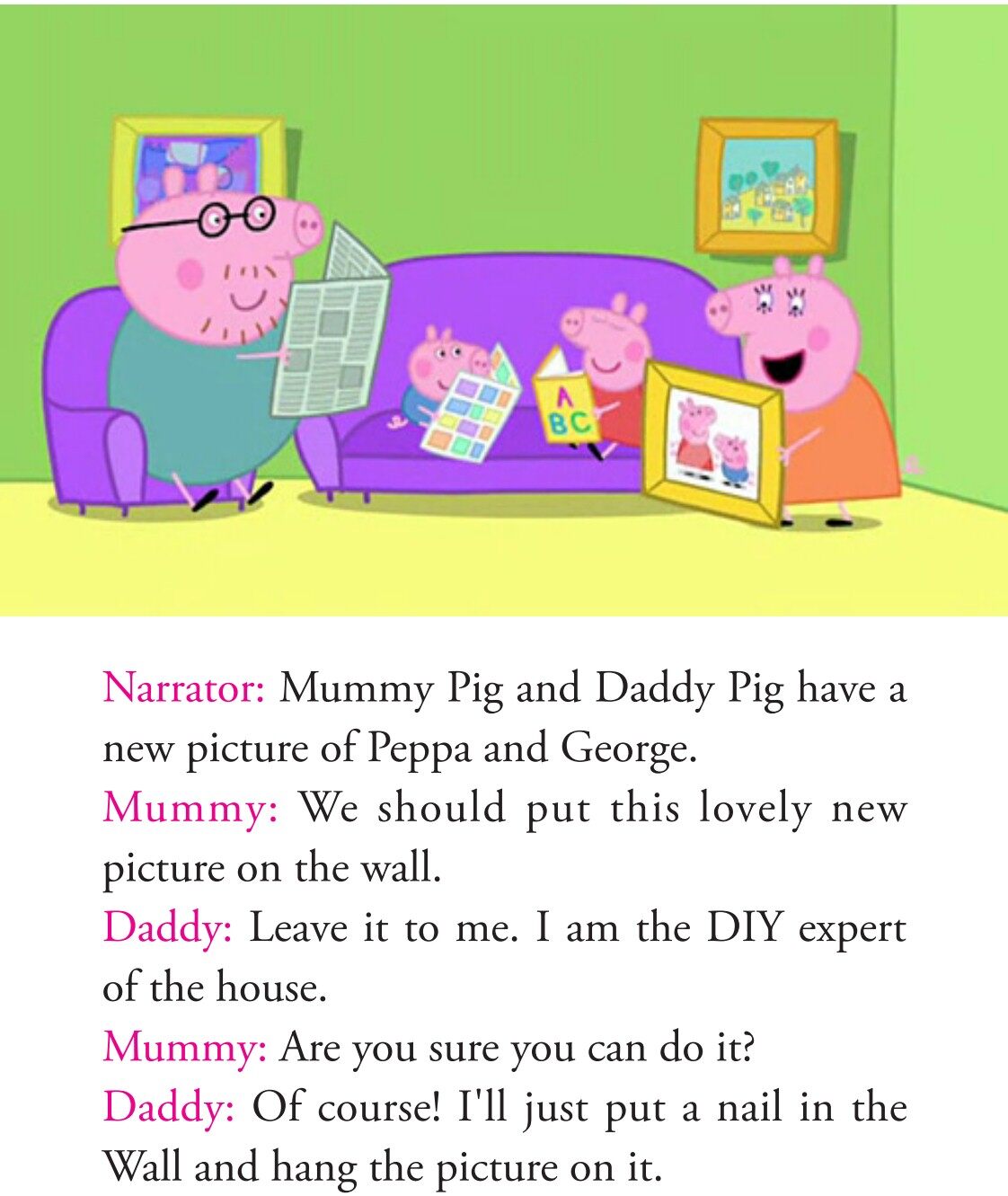 Daddy Puts up a Picture绘本故事第3页