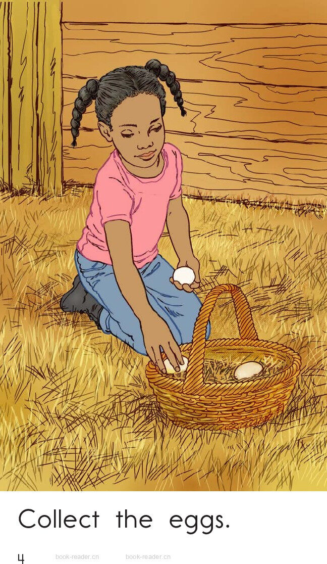 Time for eggs	绘本故事第4页