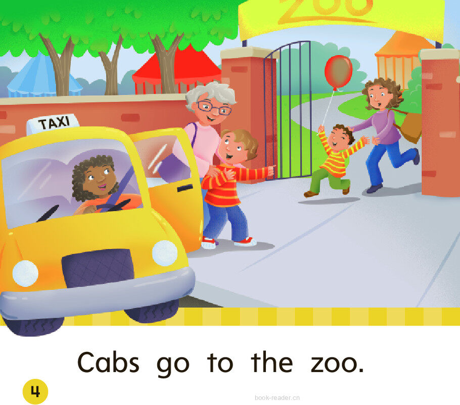 GK On U03W3 Going by Cab绘本故事第5页