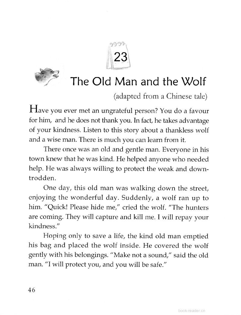 The Old Man and the Wolf绘本故事第2页