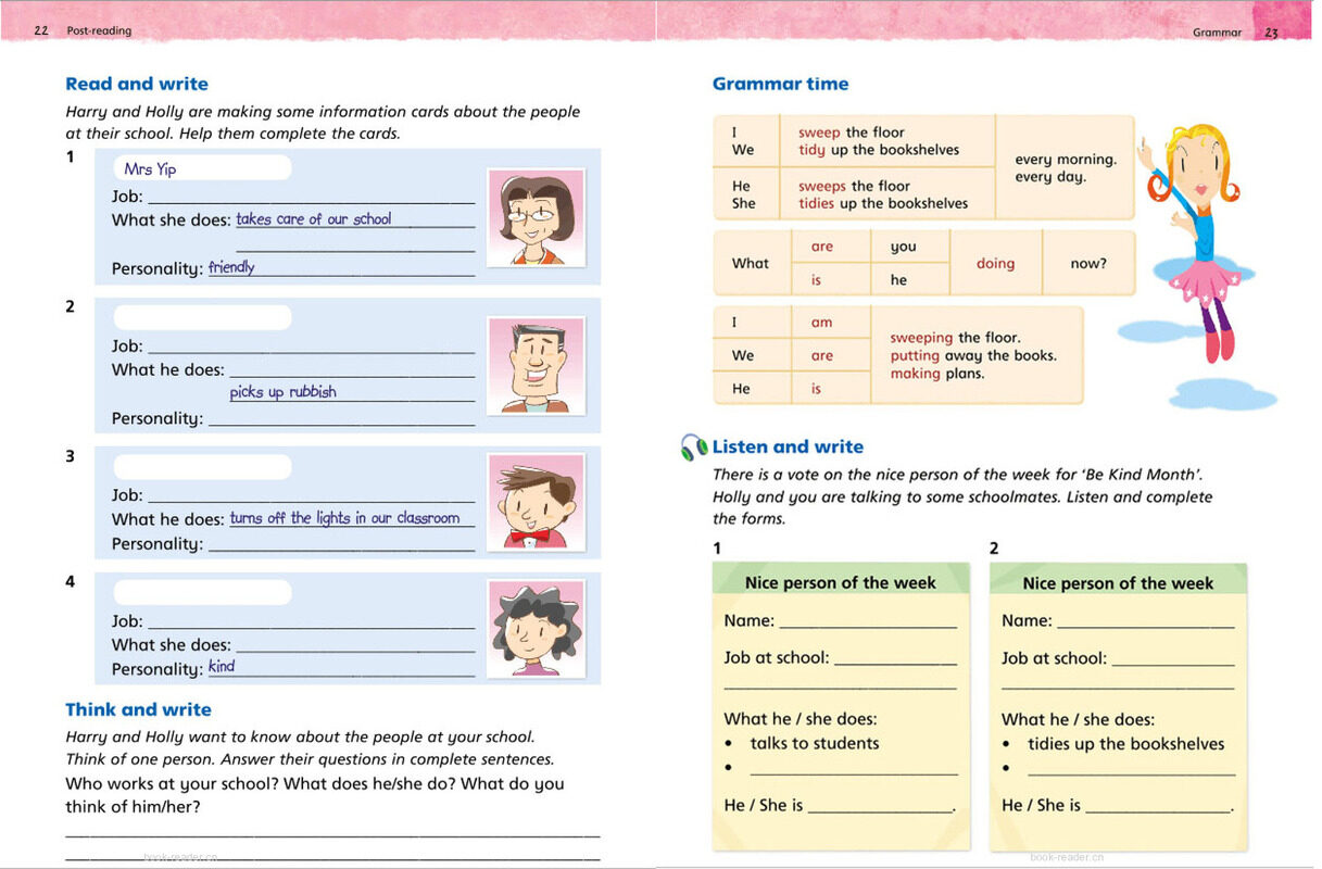 3B Unit 3 Nice people at school.绘本故事第4页