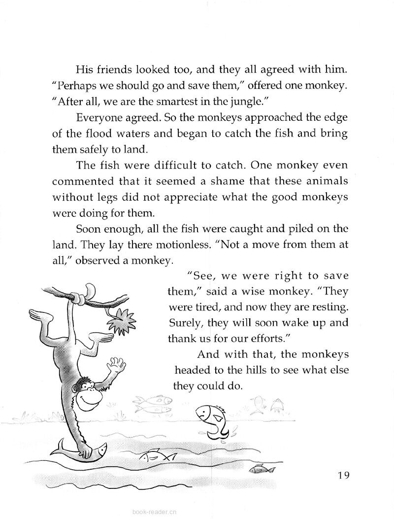 The Monkeys and the Fish绘本故事第3页