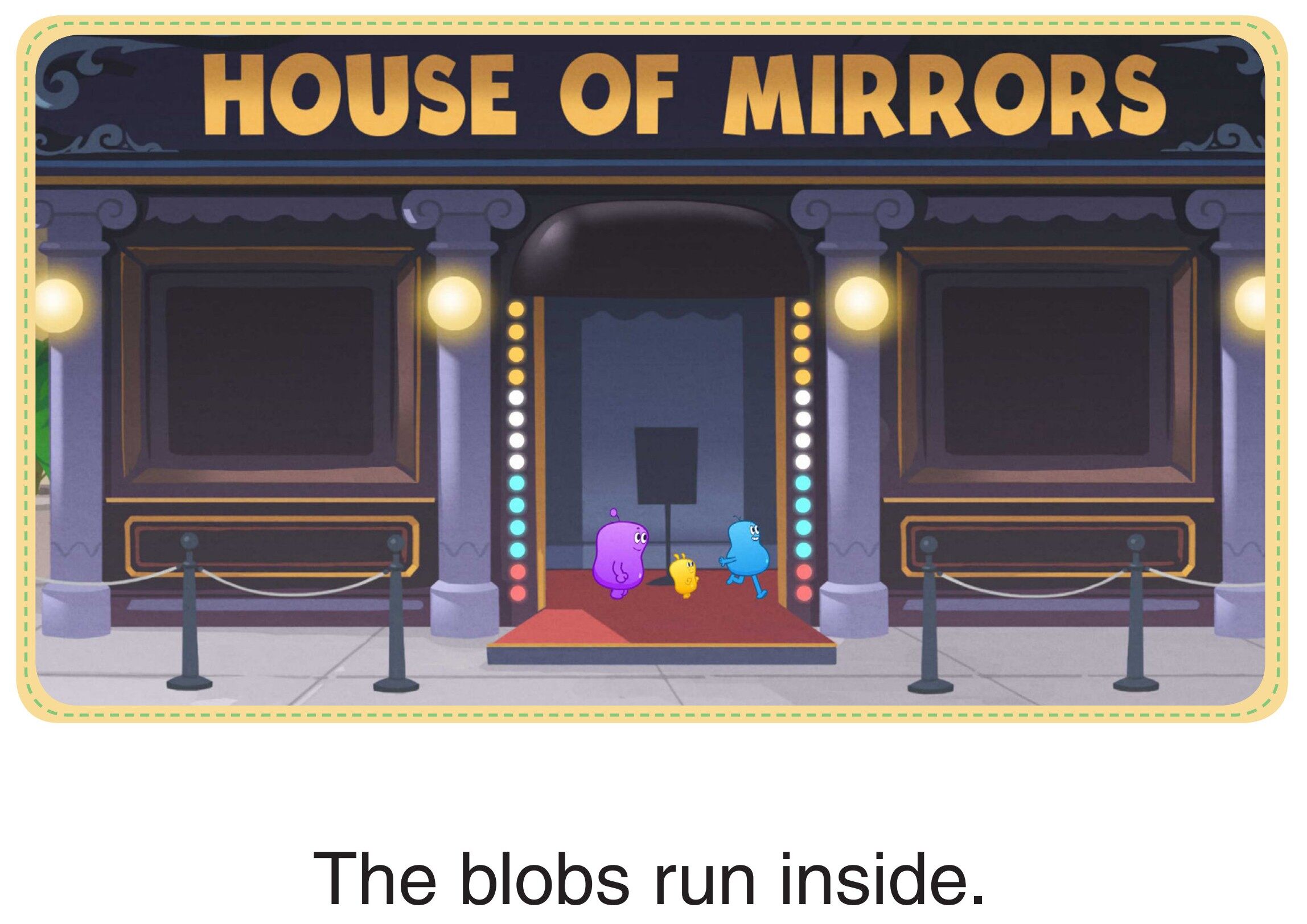 The Blobs in the House of Mirrors绘本故事第5页