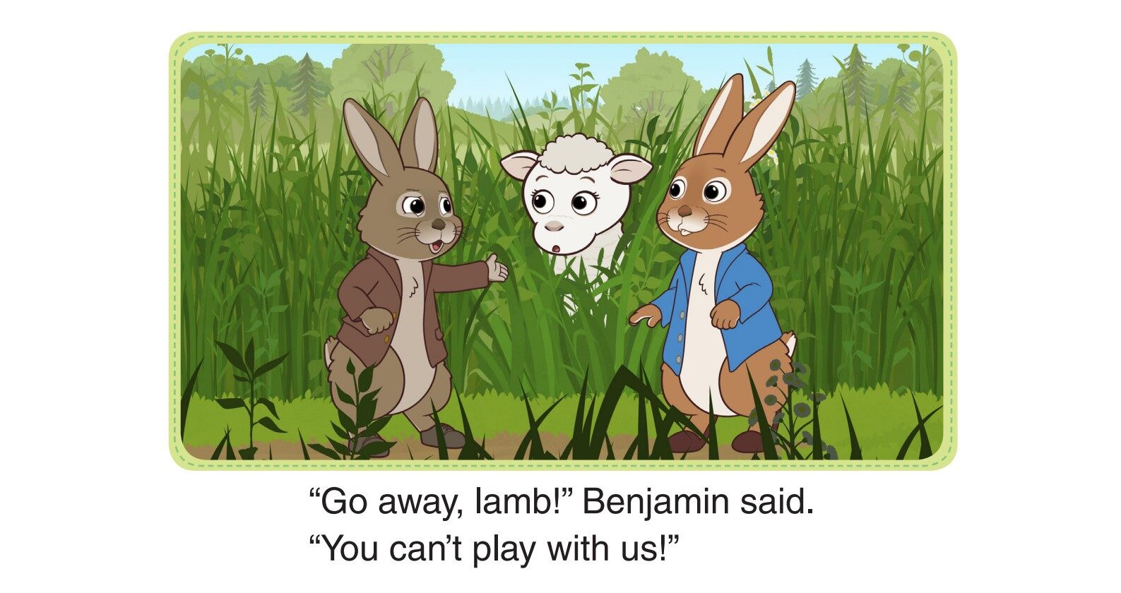 Peter and Benjamin Play Tag 2_Fox!绘本故事第4页