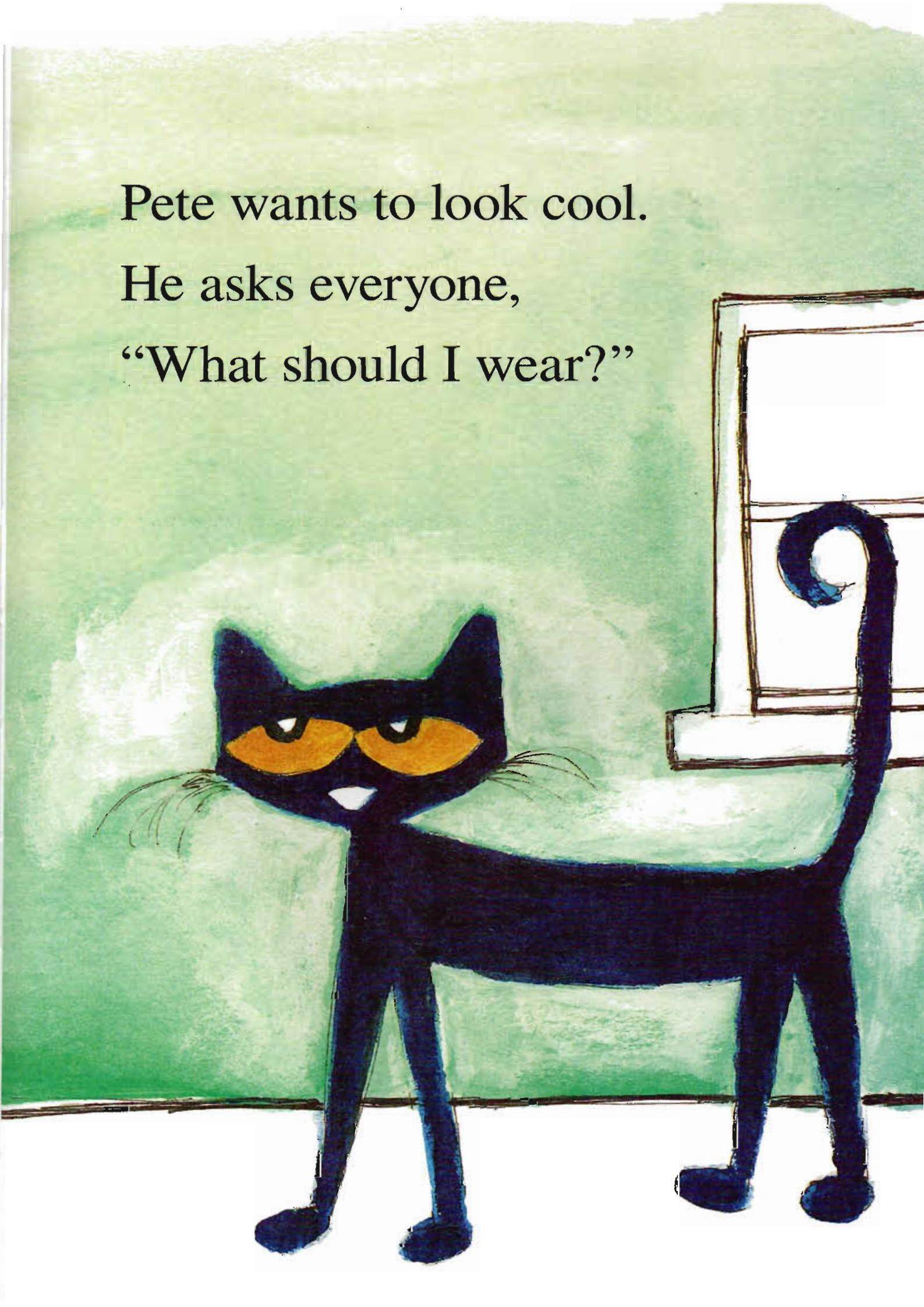 Pete the Cat Too Cool For School绘本故事第3页
