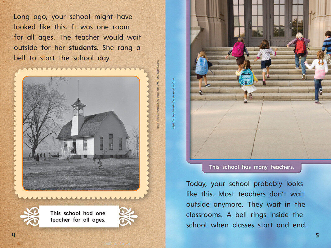 G1 Bey U3W4 Schools Then and Now绘本故事第5页