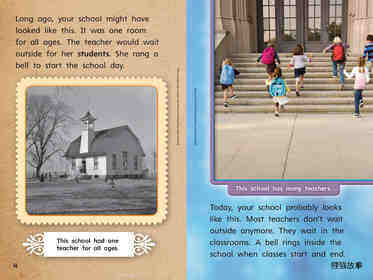 G1 Bey U3W4 Schools Then and Now绘本故事第5页