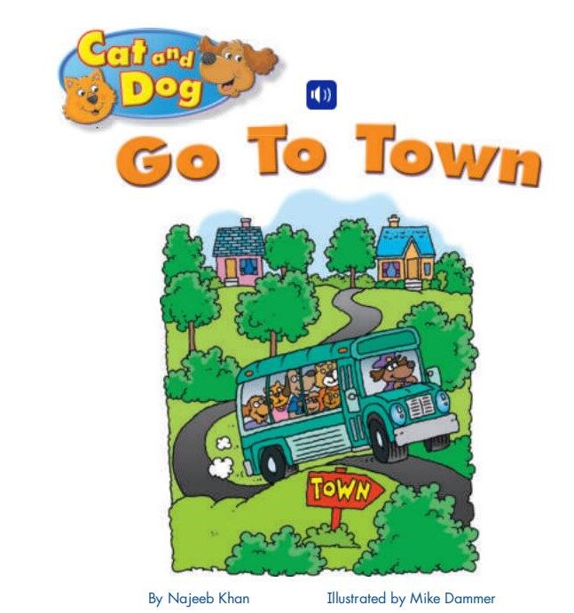Cat and Dog Go To Town绘本故事第2页