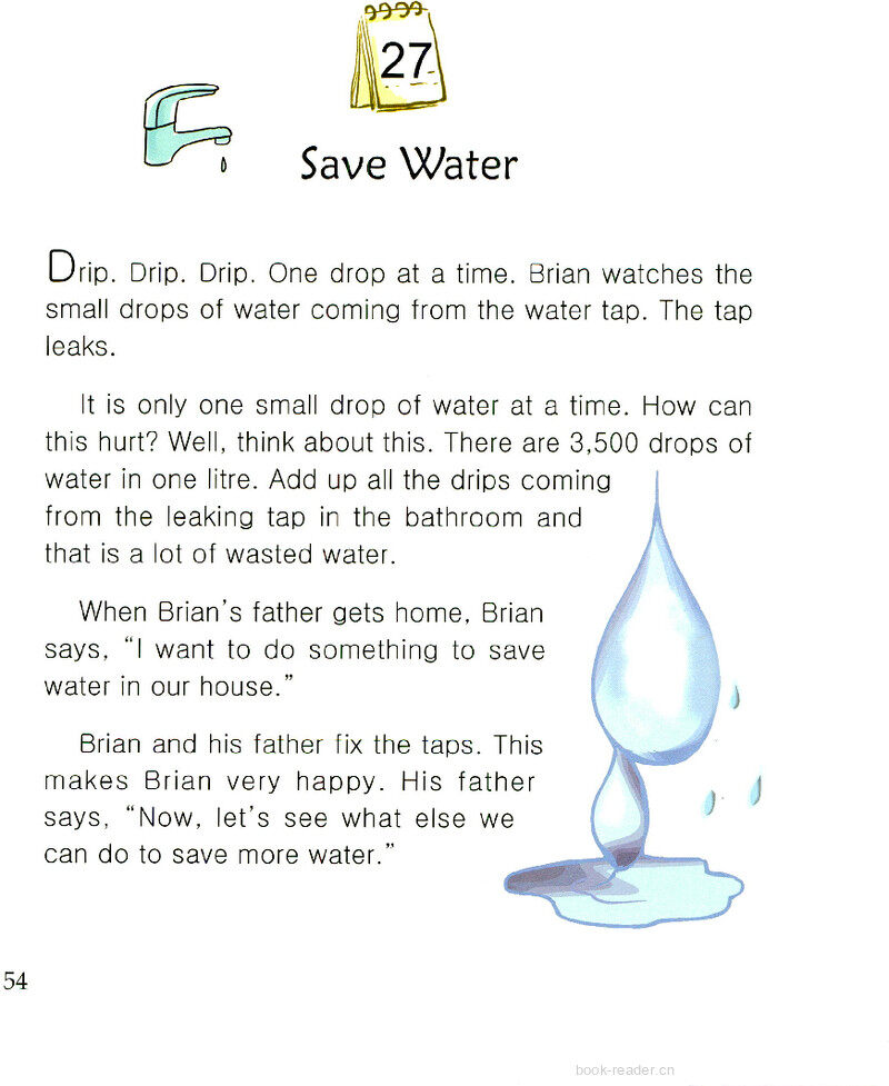 Save Water绘本故事第2页