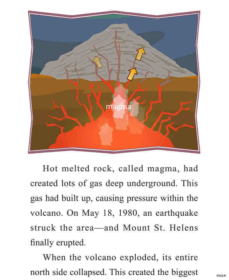 A Volcano Wakes Up绘本故事第3页