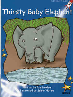 thirsty baby elephant