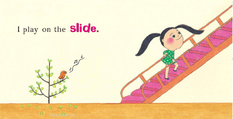 I go to the playground绘本故事第3页