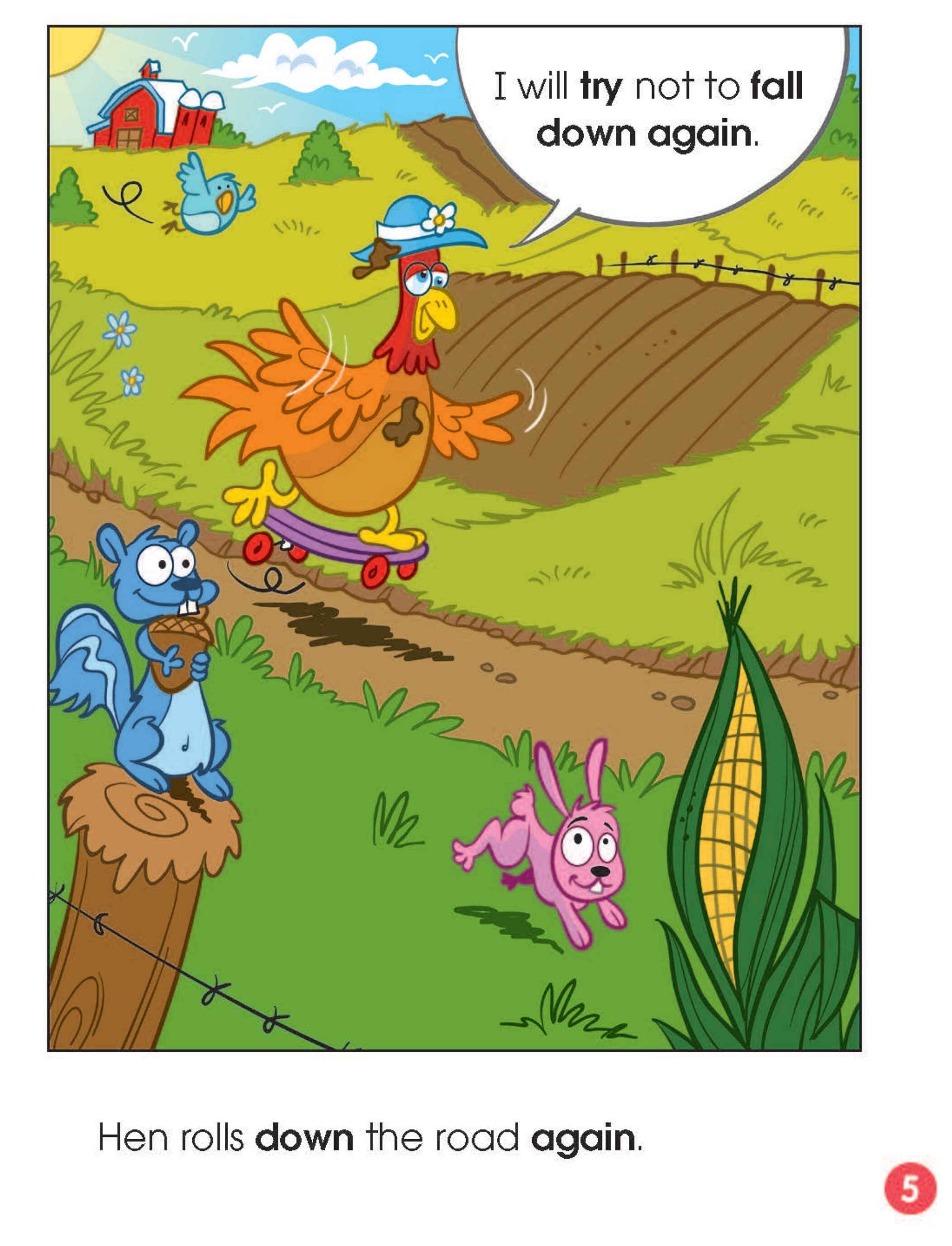 Try Again ,Hen!绘本故事第5页