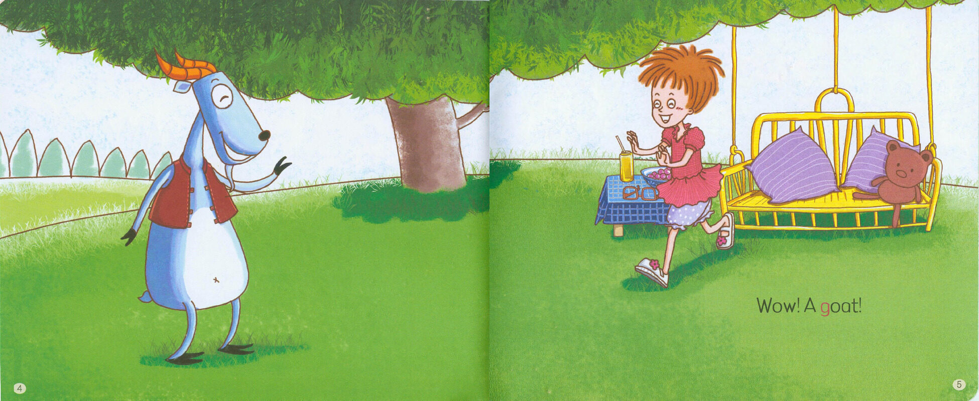 G Wow! A Goat!绘本故事第4页