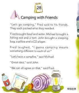 Camping with Friends绘本故事第2页