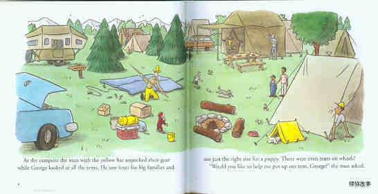 Curious George Goes Camping绘本故事第4页