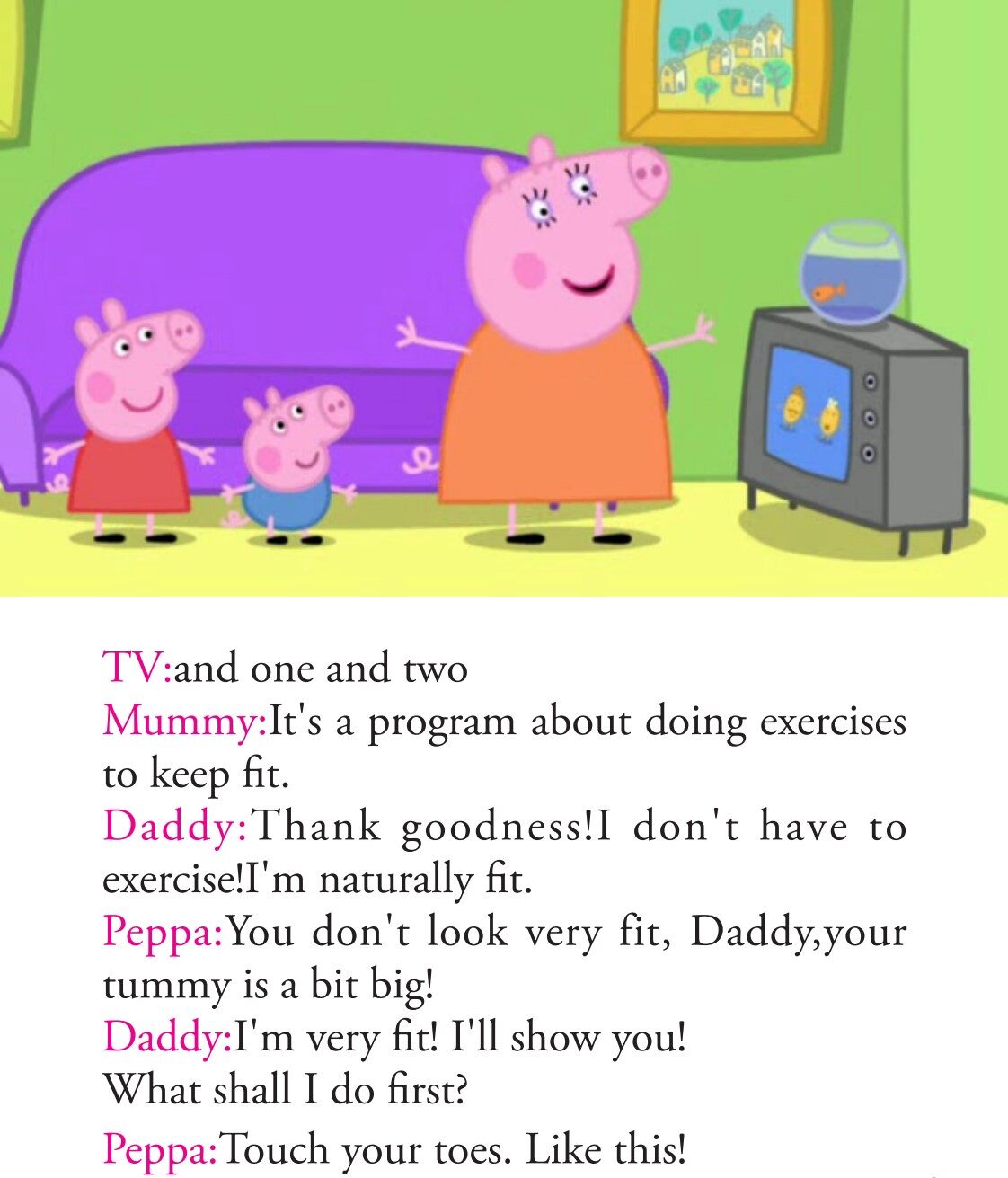 Daddy gets fit绘本故事第4页