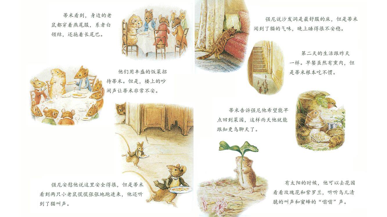 田园鼠和城市鼠绘本故事第5页