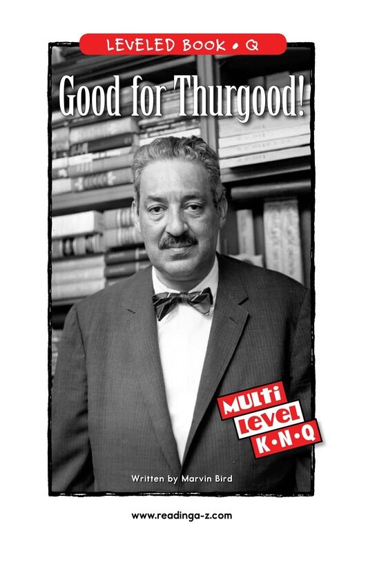 Good for Thurgood!绘本故事第2页