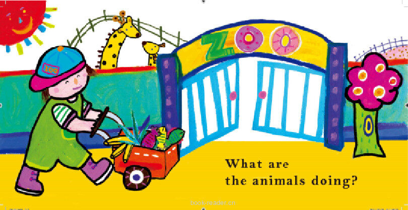 What are the animals doing绘本故事第3页