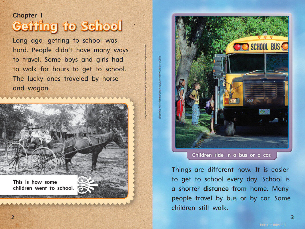 G1 Bey U3W4 Schools Then and Now绘本故事第4页