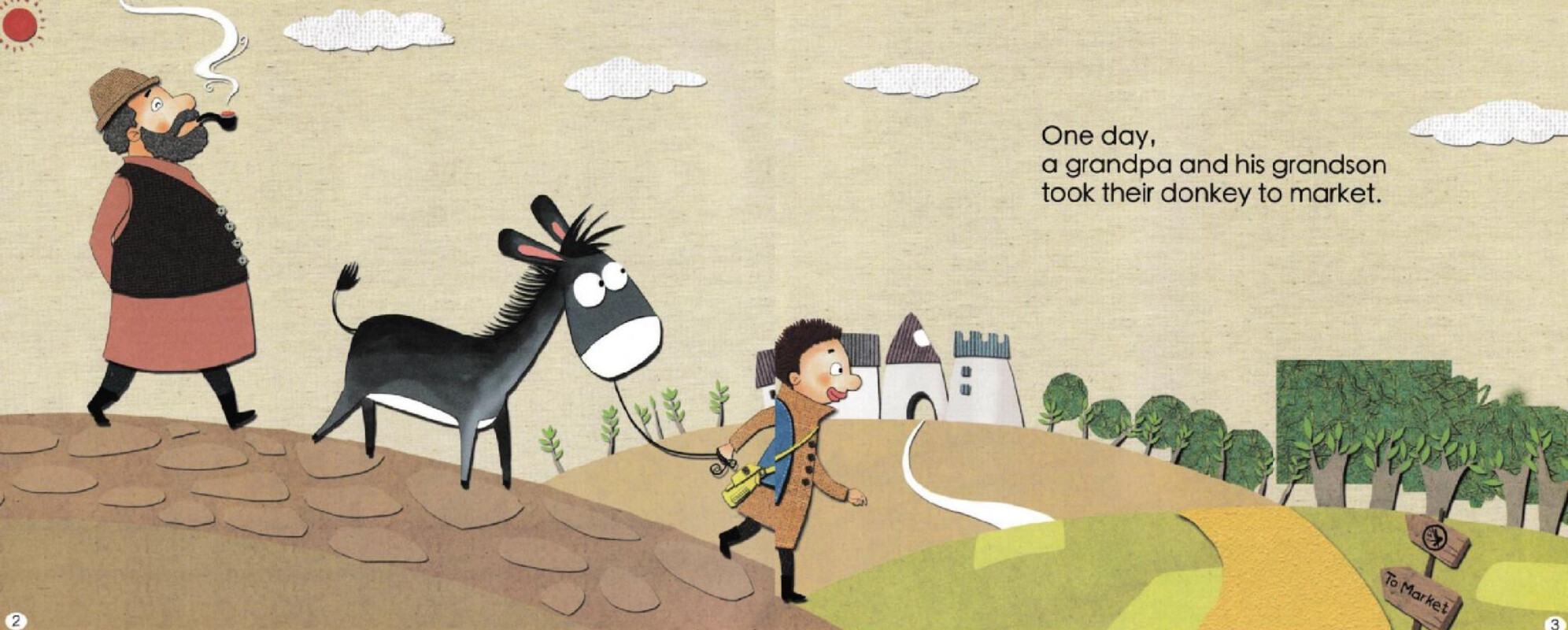 Grandpa,Grandson and Donkey绘本故事第3页