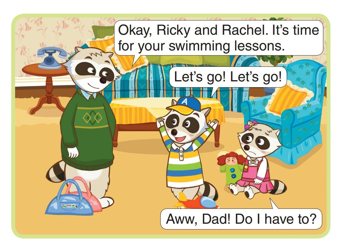 Rachel's First Swimming Lesson绘本故事第2页