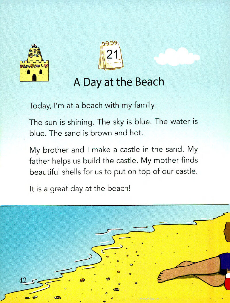 A Day at the Beach绘本故事第2页