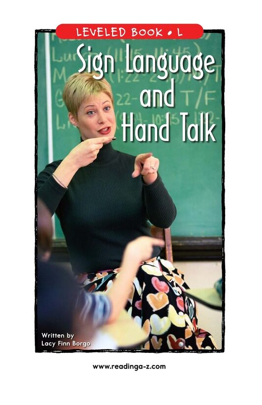 Sign Language and Hand Talk绘本故事第2页