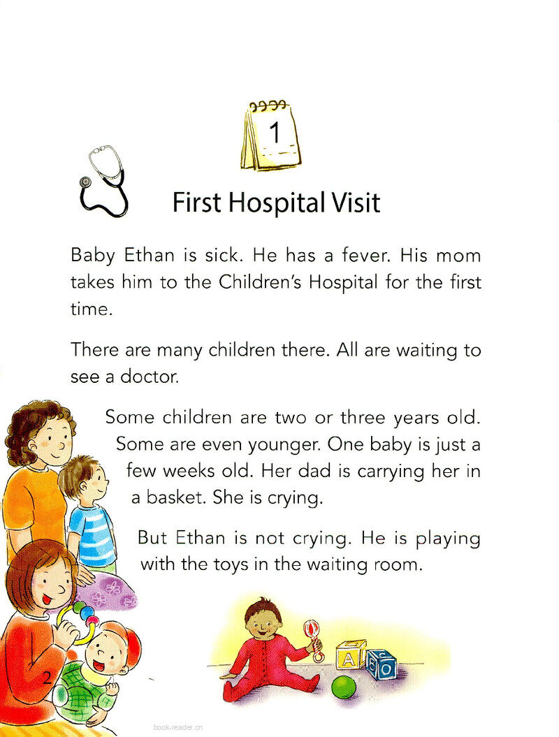 First Hospital Visit绘本故事第3页