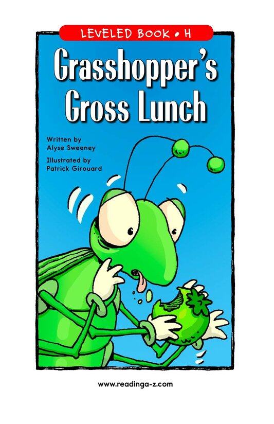 Grasshopper's Gross Lunch绘本故事第2页
