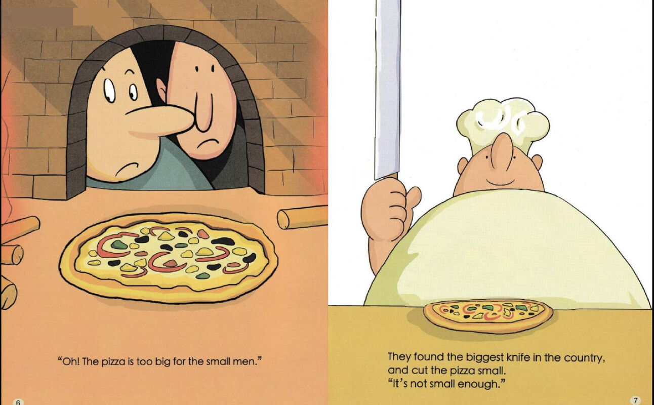 The biggest hamburger and the smallest pizza绘本故事第5页