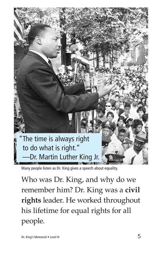 Dr. King's Memorial绘本故事第4页
